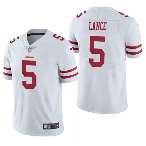 Men's San Francisco 49ers #5 Trey Lance White Vapor Untouchable Limited Stitched Jersey